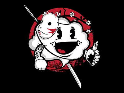 Shinobi Cloud design illustration vector