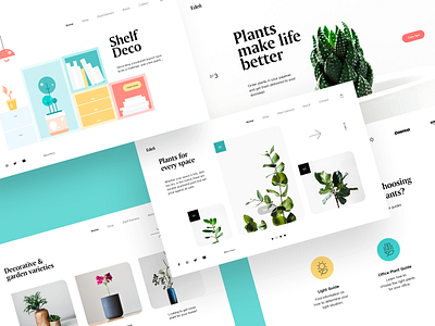 Eden Plant Shop design graphicdesign homepage illustration interaction interface landing shop ui ux web web design web designer webdesign webpage website