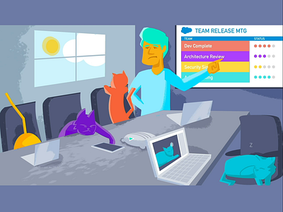 Herding Cats animation branding design devops illustration