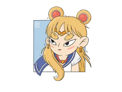 Sailor Moon Redraw Challenge anime cartoon challenge character design design digital art illustration ipadpro kawaii procreate redraw sailor moon sailormoon sailormoonredraw