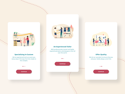 Tailors App Onboarding app design apps design onboarding ui ui design uidesign