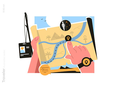 Egypt map with location tag illustration character egypt flat illustration kit8 location map posing tag vector
