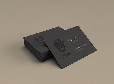 Minimal etched business card branding design flat illustration logo minimal