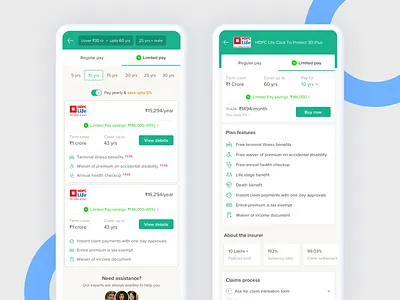 Insurance Plan Details card finance insurance plan page product design productpage uiux