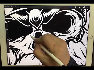 Drawing Viking illustration in Procreate adobe illustrator apparel design drawing drawing process procreate t shirt design t shirt illustration vector video viking vikings vintage youtube