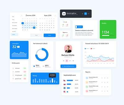 Marketing Miner - Components clean concept dashboard design interface seo statistics ui uidesign web website