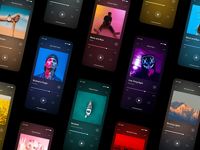 Music Player 🎧 clean dark dark app dark mode dark theme dark ui mobile app mobile app design mobile design mobile ui music music app music player spotify yonke