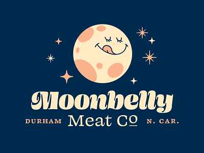 Moonbelly Meat Co. branding butcher character logo moon star