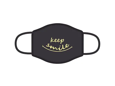 Keep smile facemask illustration smile