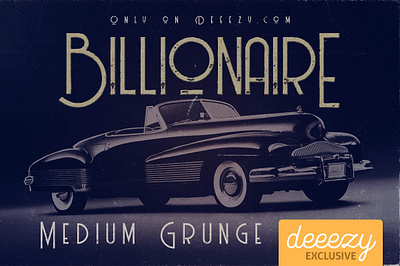 Billionaire Medium Grunge Font - FREEBIE font freefont retrofont typography vintagefont