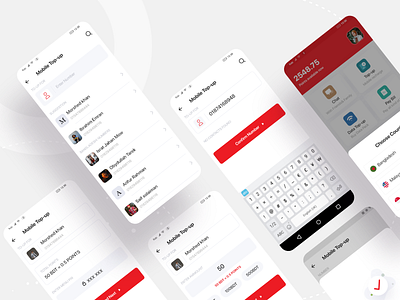 Sohoj App | Mobile Top up android app android app design app branding chat app communication data design internet material design minimal mobile top up mock up product recharge user flow