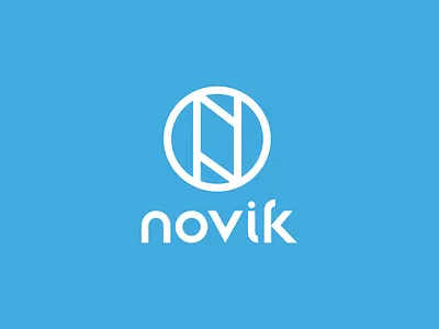 Novik Lab logo blue branding design logo minimalist mirasa mirasadesign typography