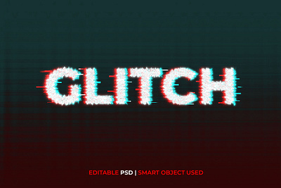 Glitch text effect glitch glitch text effect logo mockup style text text effect