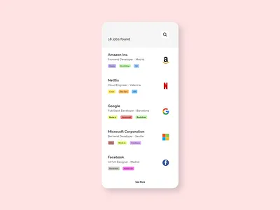 Job Listings 100daysofui adobexd dailyui design ui