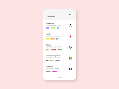 Job Listings 100daysofui adobexd dailyui design ui