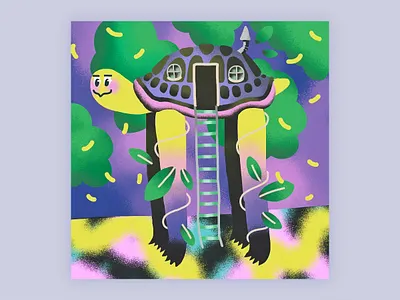 Dream House home house illustration tortoise treehouse turtle