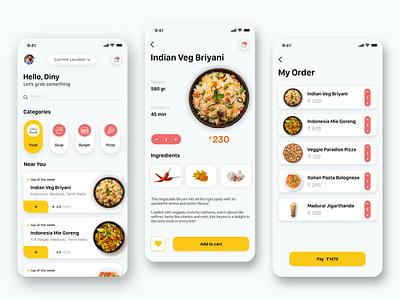 Food Delivery App 🌮🍔 app branding design food app foodie foodmenu iphone minmial mobile app mobile design mobile ui new design restaurant thanks for invite ui ux