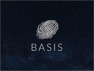 B A S I S basis branding design dribbble finger fingerprint galaxy health icon line logo logo line logo studio logotype space studio