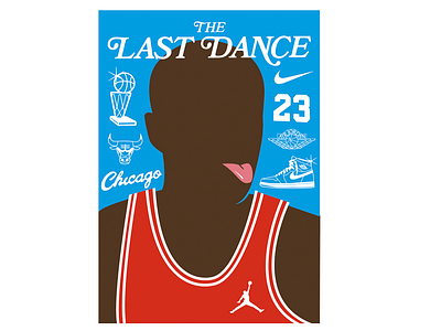 Michael Jordan - The Last Dance 2d basketball branding design flat graphic design illustration magazine cover michael jordan minimal nike sneakers typography vector