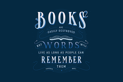 Book Box Quote Commission book box hand lettering handlettering illustration lettering letters quote quote design type typography vector