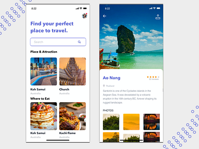 Travel & Tourism app clean dashboard illustration iphone x landing page mobile app ui user interface vector website