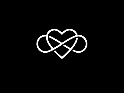 infinity love branding eternal love geometric heart identity logo love визуальная идентификация разработка логотипа