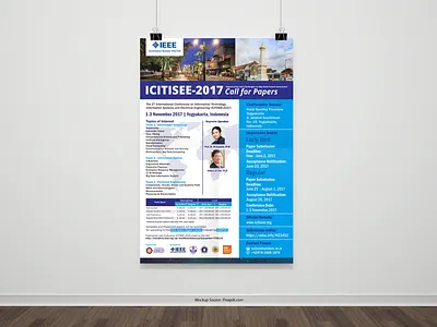 poster ICITISEE 2017 branding conference design flat illustration minimal portfolio poster posters publications ux