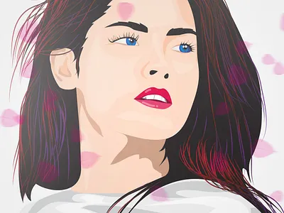 Sakura White design digital illustration digitalart face art illustration vector artwork vector illustration vectorart vexelart