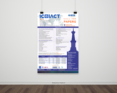 poster ICOIACT 2017 conference design flat illustration logo logodesign minimal portfolio poster posters publications ux vector