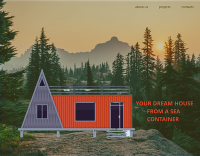 Dream house containerhouse dailyui dailyui 003 dailyui003 design forest illustraion landing page nature ui ux