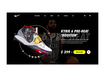 Kyrie 6 Pre-Heat Houston design illustration kyrie irving nike web