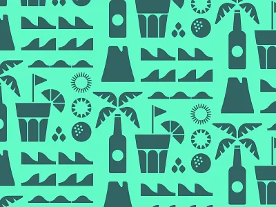 CSC Identity Pattern ball bottle classic drink event flag fun golf green hawaii logo palm pattern sports sun tour volcano