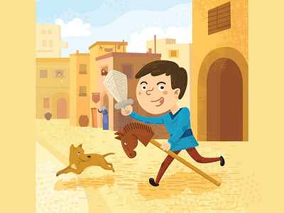 Francis of Assisi as a kid character childrens book childrens illustration flat illustration illustration italy life of saints storybook vector art vector illustration