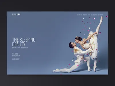 Sydney Lyric Home Page Design homepage interaction design minimal ui ux