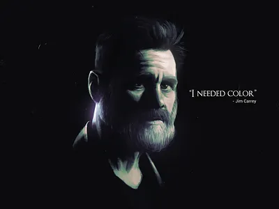 I needed color beard jim carrey portrait