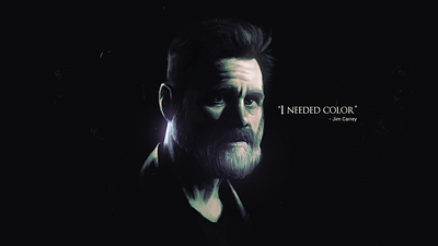 I needed color beard jim carrey portrait