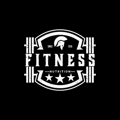 LOGO FITNESS NUTRITION Converted design fitness illustration logo nutrition retro sport vector vitange