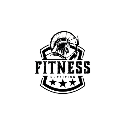 LOGO FITNESS 3 Converted design fitness icon logo retro rome spartan sport strong strongman vitange