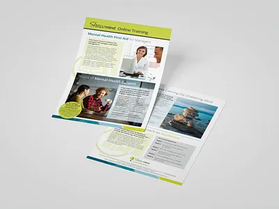 Double sided A4 training leaflet brochure design design flyer design graphic design illustration leaflet design logo print