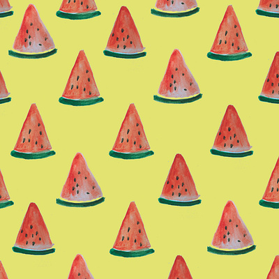 Watermelon Pattern pattern pattern design watercolor watercolor art watercolor painting watermelon