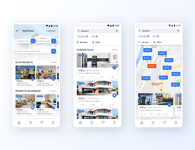 real estate App UI UX appuiux listing property propertylisting realestate ui uiux