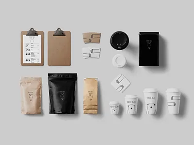 Huggy Bear Coffee bear brand brand design branding coffee coffee shop illustration illustrator logo photoshop