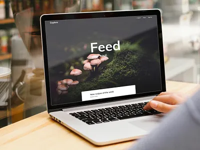 Feed Landing Mock Up feed mushrooms photoshop ui design website website concept website design