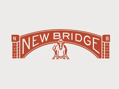 New Bridge Cheese (pt. II) art brand brand assets branding branding concept bridge cheese college concept cow design designer freelance illustration mascot packaging red retro studio vintage