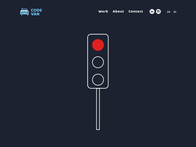 Homepage Animation for The Code Van animation principle sketch ui ux visual design