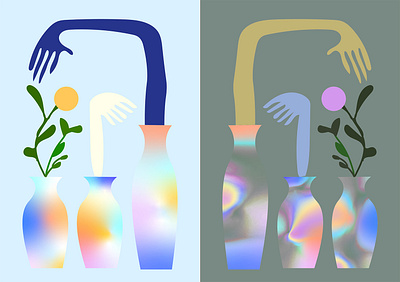 lost vases design digitalart gradient illustration illustrator web