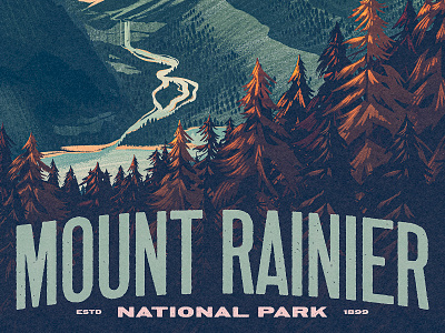 Mount Rainier Poster by Isaac LeFever on Dribbble