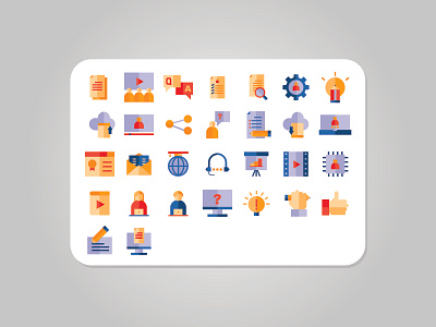 E-Learning Icon Pack app design elearning flat icon icons icons pack illustration illustration design logo illustration design ui vector