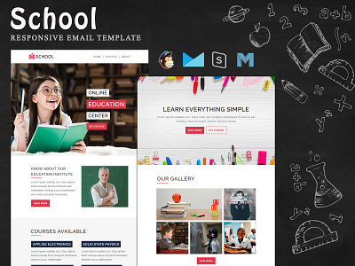 School - Email Template campaign monitor education email templates kids school mailchimp mailster marketing pennyblack pennyblack builder pennyblack templates responsive school simple stampready university