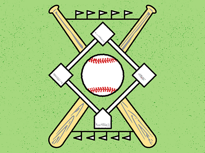 Baseball Theme baseball graphic design illustration mlb retro sports vector vintage work in progress